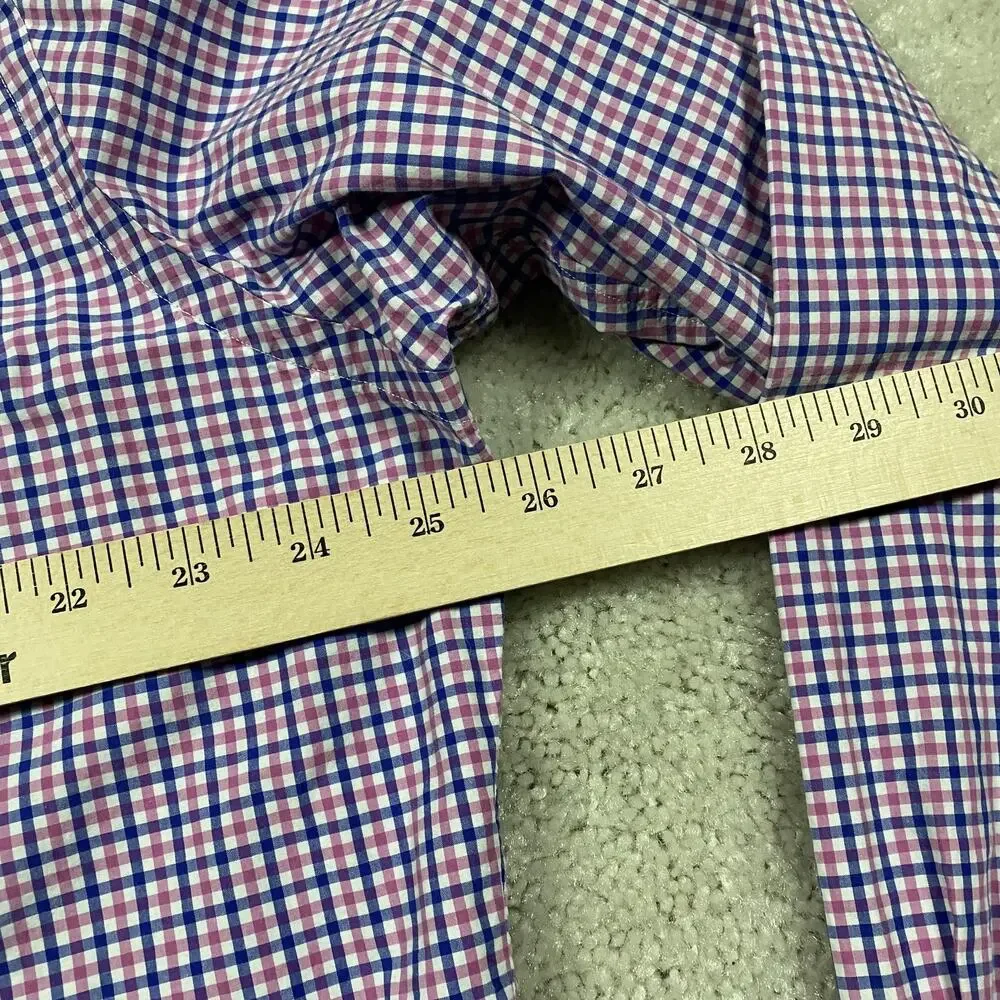 Polo Ralph Lauren Shirt Mens XL Blue Pink Check Button Down Cotton Pony Preppy